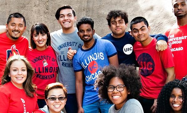 UIC students smiling